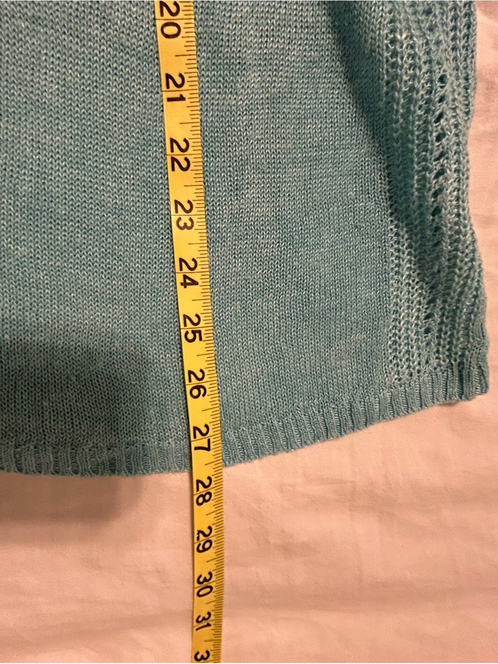 Talbots Aqua Linen Scoop Neck Sweater - Picture 8 of 9